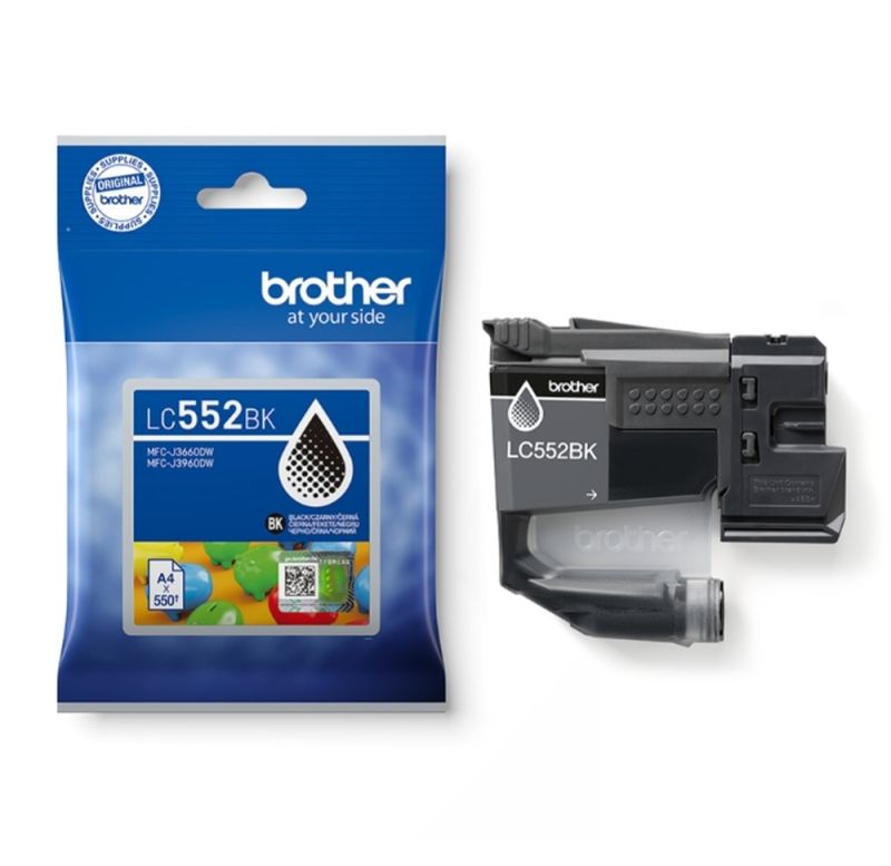 Brother LC552BK Оригинална мастилена касета (черна)