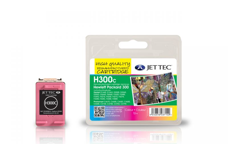 CC643EE, HP300 Съвместима мастилена касета (цветна)