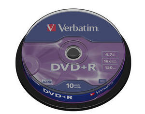 Verbatim DVD R 4.7GB шпиндел (10) (43498)