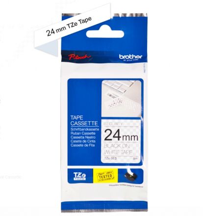 Brother TZe-SE5 Етикети Security Tape (Black on White)