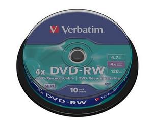 Verbatim DVD-RW 4.7GB шпиндел (10) (43552)