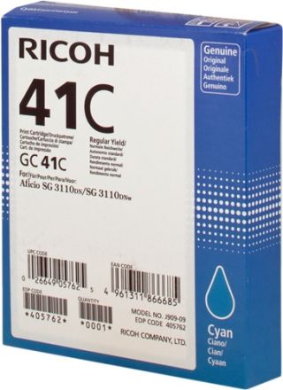 Ricoh GC41C оригинална мастилена гел касета (циан)