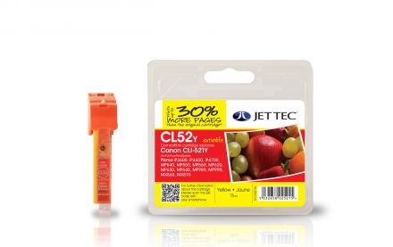 CLI-521 Съвместима мастилена касета (жълта) с чип